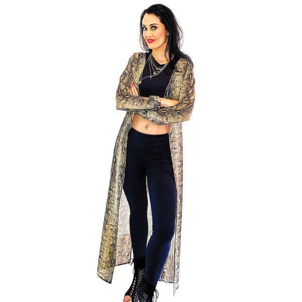 Tan Snake Skin Kimono